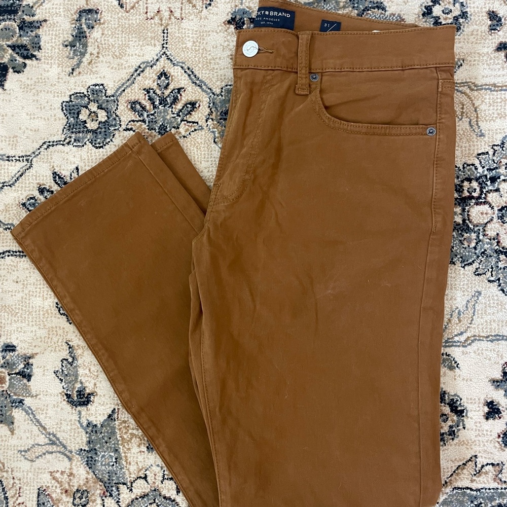 Lucky Brand Men's Caramel Brown Straight-Leg Jeans